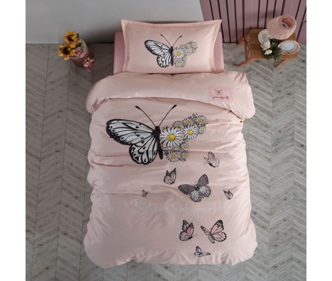 Lenjerie de pat ranforce 100% bumbac - o persoana (daisy love v2)